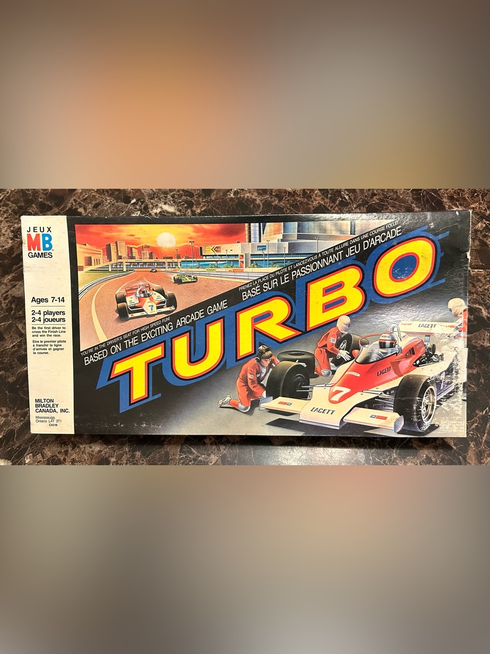 Vintage TURBO Board Game by Milton Bradley